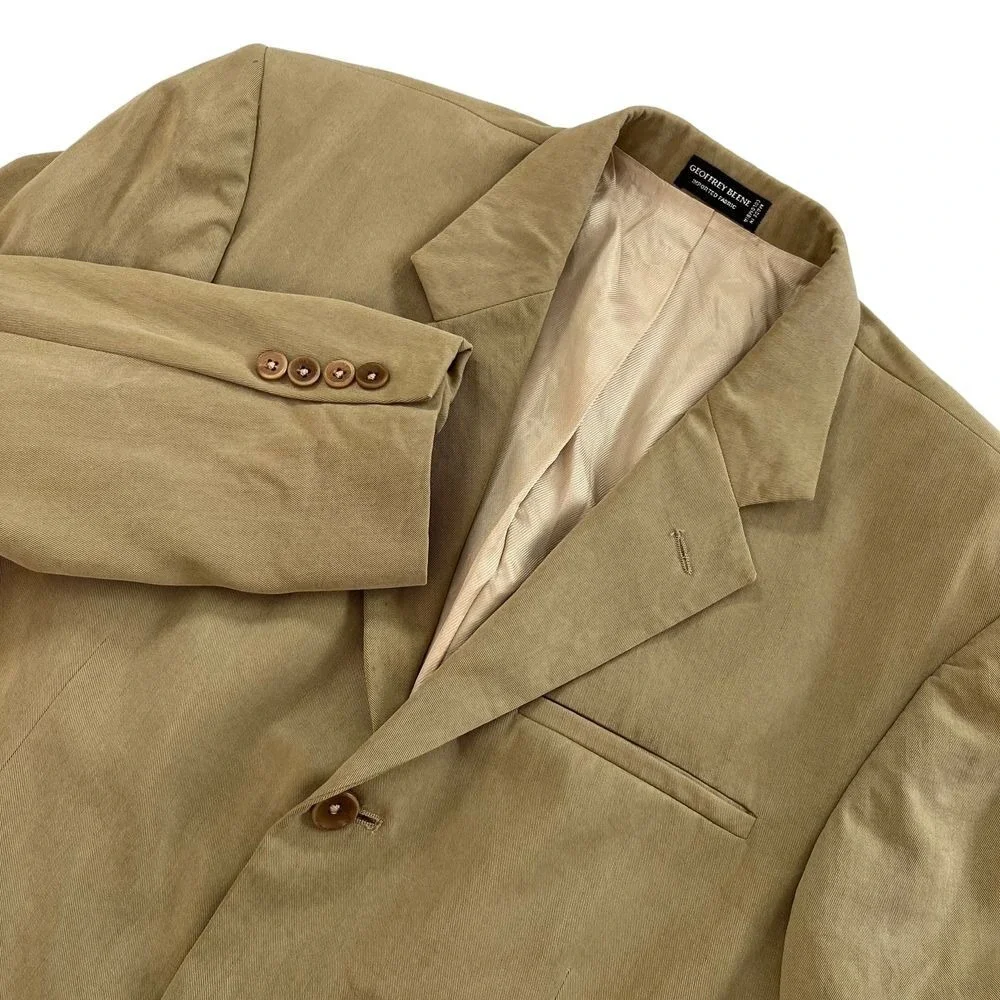 Geoffrey Beene Vintage Mens Tan Blazer Sports Jacket Geoffrey Beene Mens Tan 397